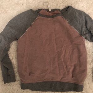 Rose/Grey crew neck Sweatshirt Lululemon Sz 12